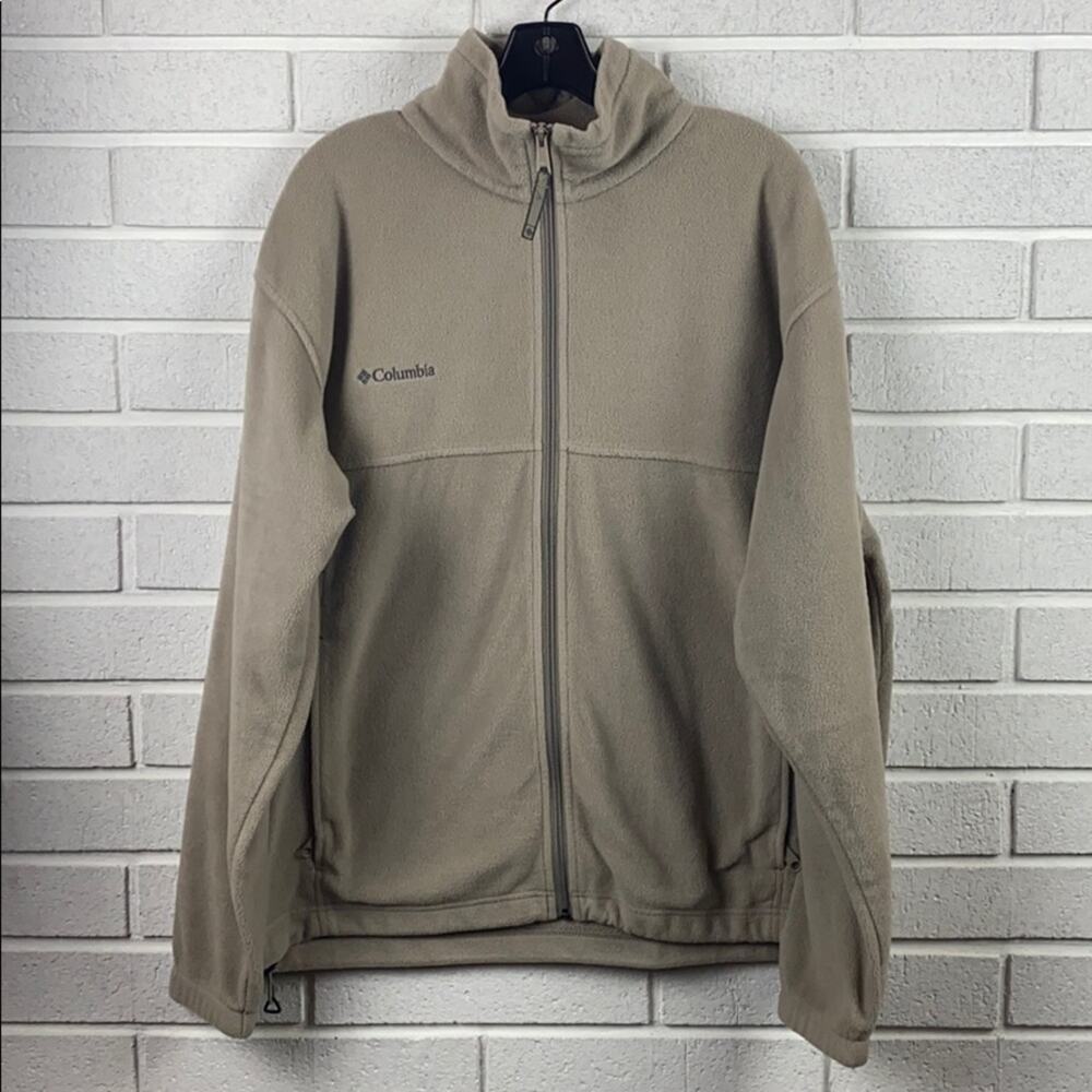 Columbia Men's Grayish  Brown Full Zip Fleece Jacket Size Large